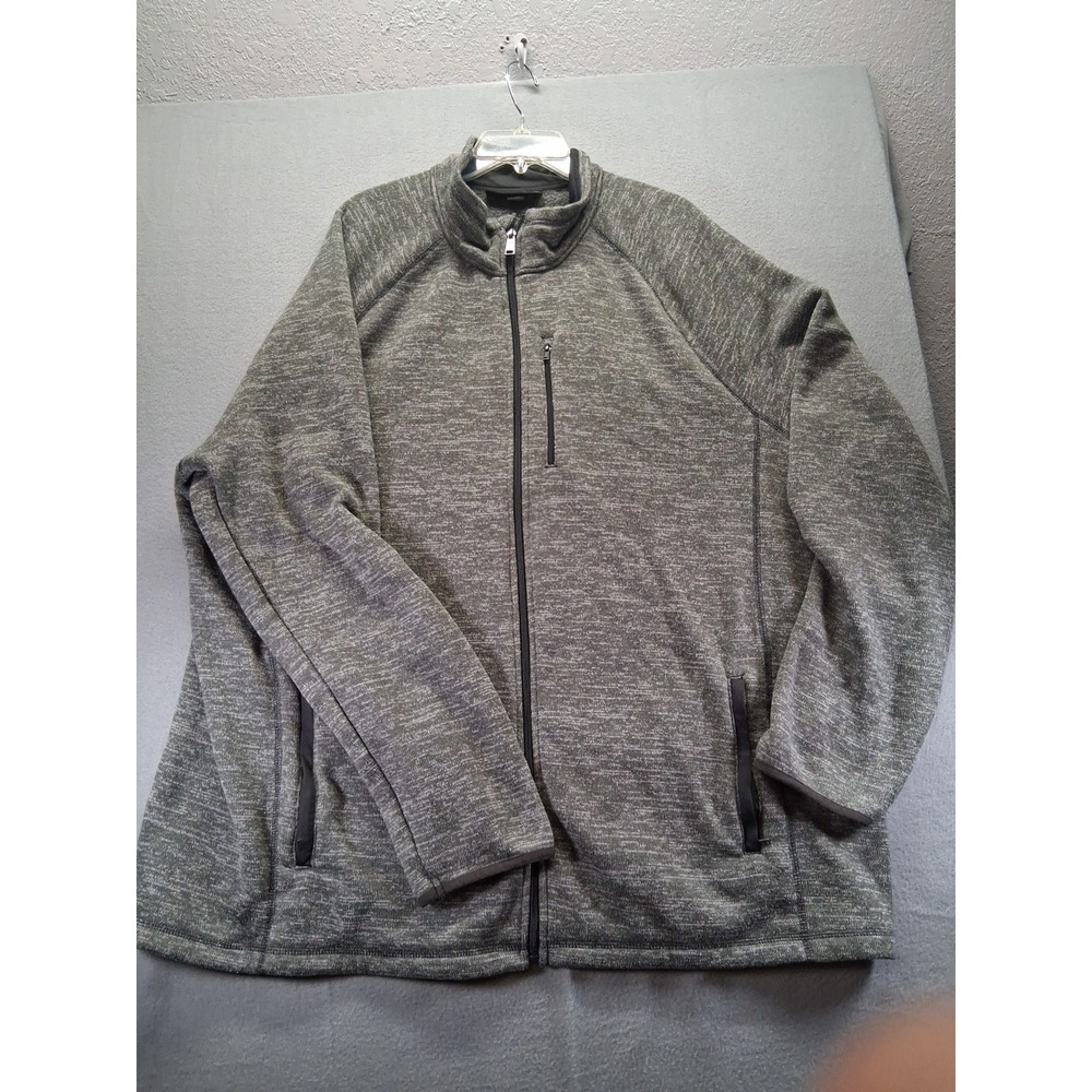 SwissTech Men‎ Full Zip Sweater Green Size 3XL Long Sleeve